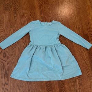 Primary long sleeve perfect pocket dress in blue
